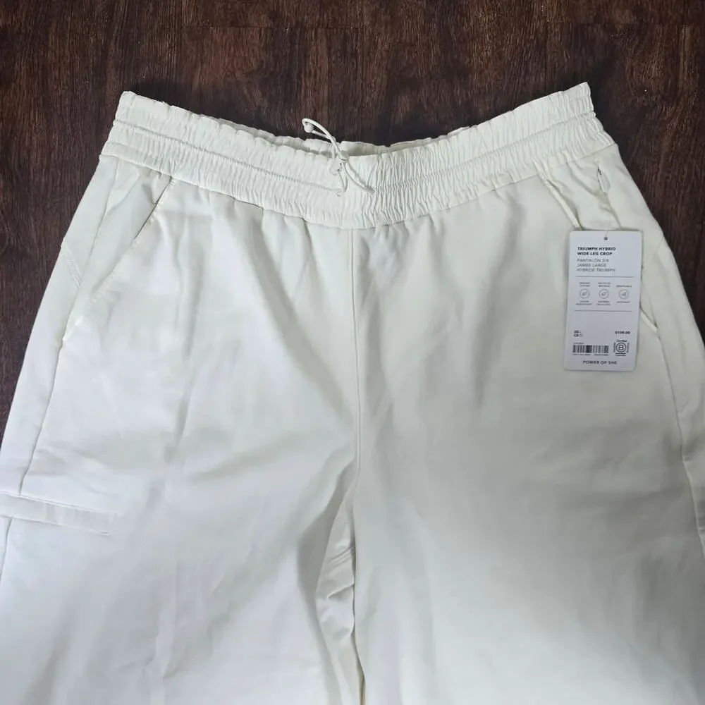 Athleta Triumph Wide Leg Crop Pants - Magnolia White - Large - 544711 - NWT - Picture 4 of 8